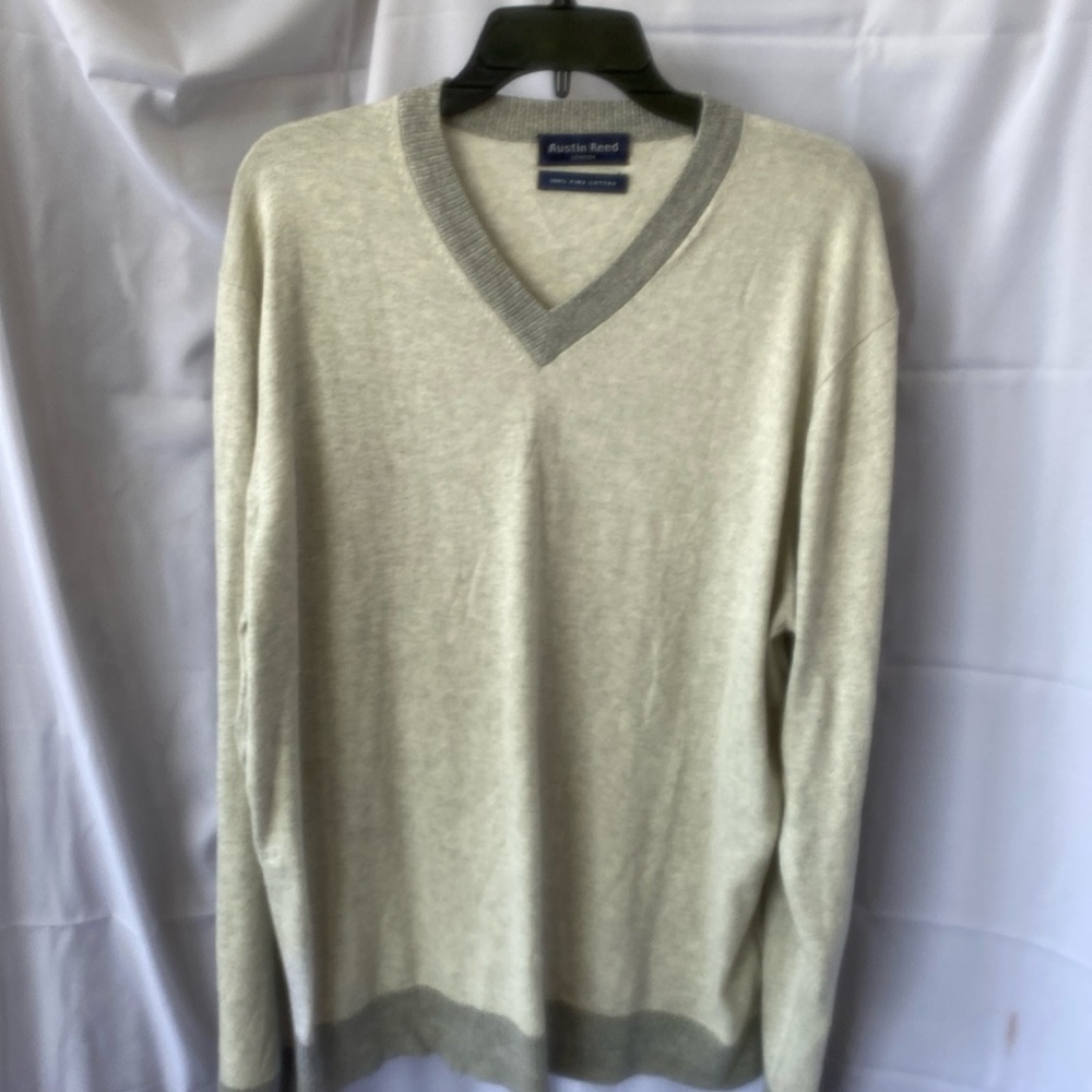 Austin Reed gray cotton sweater